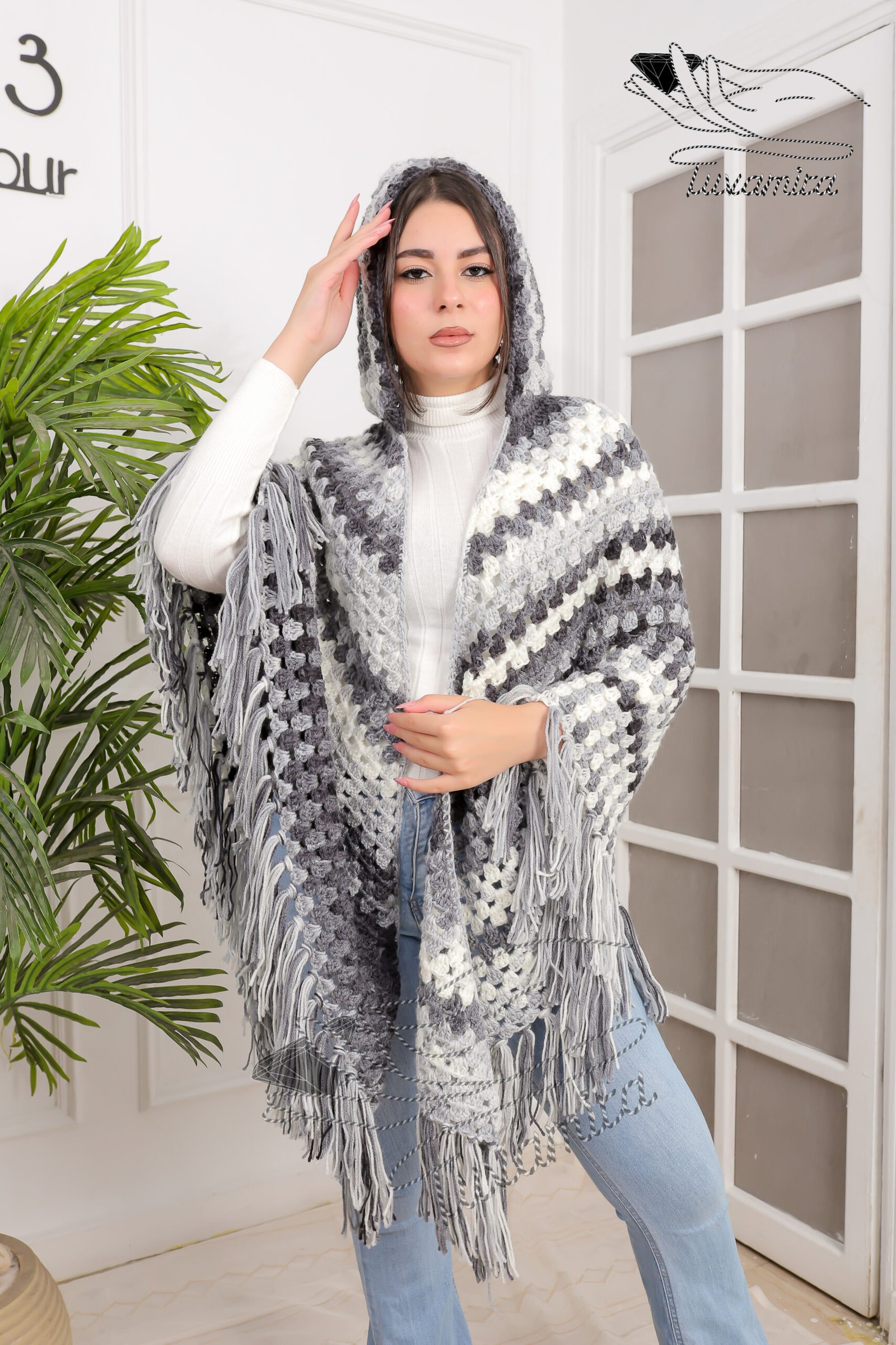 Winter Crochet shawl winter crochet triangle shawl