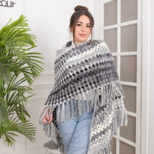 winter crochet triangle shawl