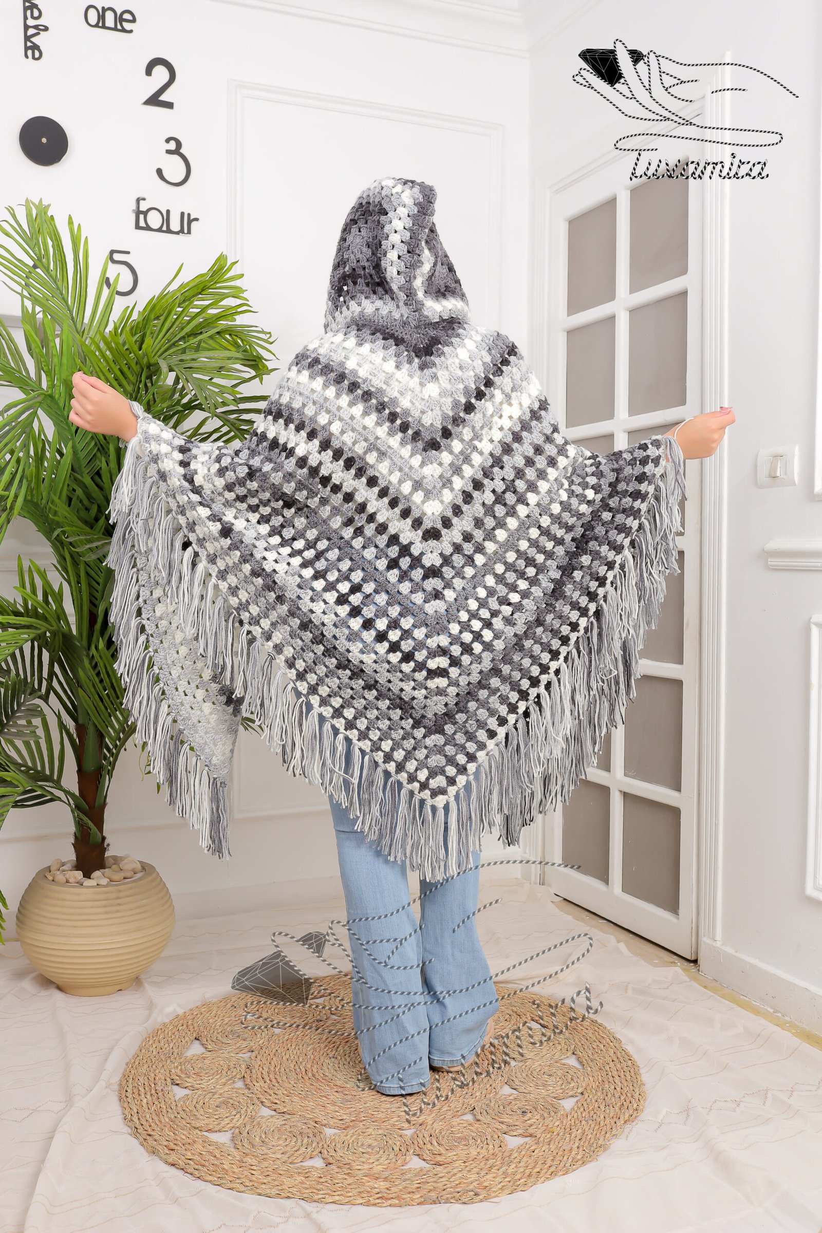 Winter Crochet shawl winter crochet triangle shawl