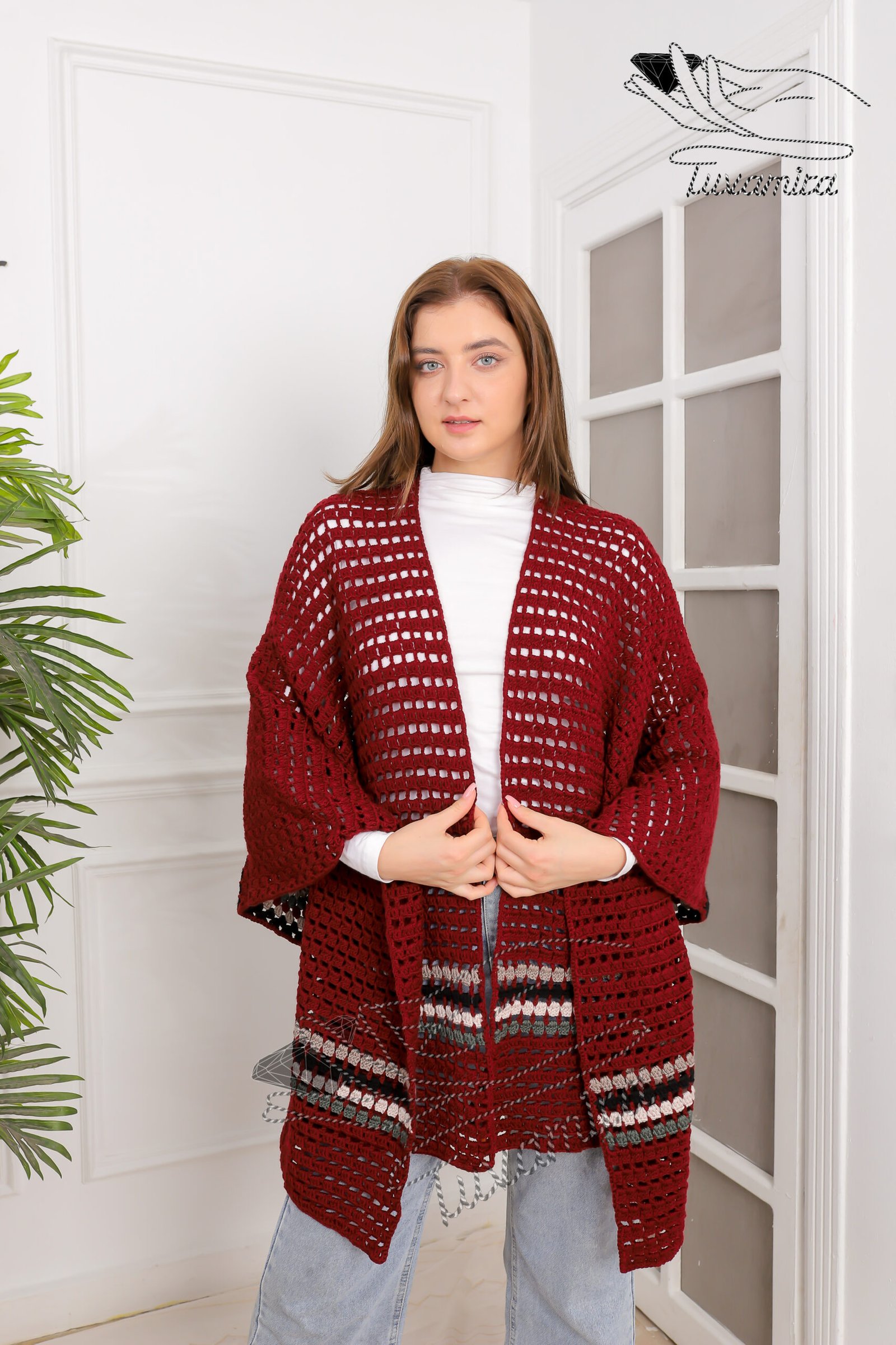 Winter Crochet shawl winter crochet triangle shawl