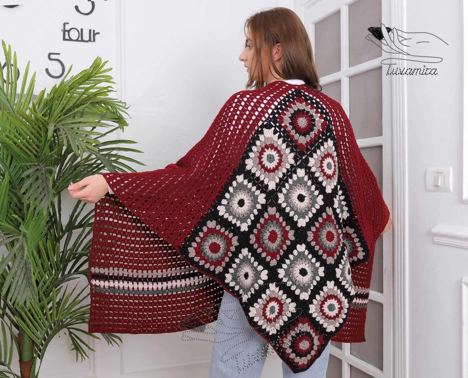 Winter Crochet shawl winter crochet triangle shawl