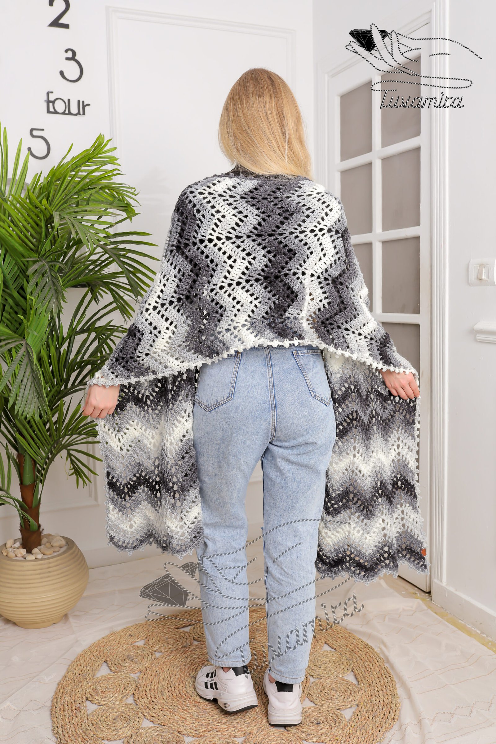 Winter Crochet shawl winter crochet rectangle shawl