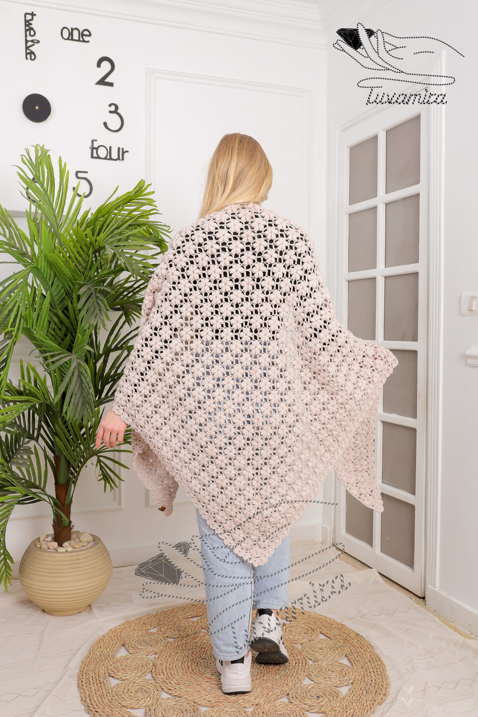 Winter Crochet shawl winter crochet triangle shawl