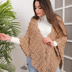 winter crochet triangle shawl