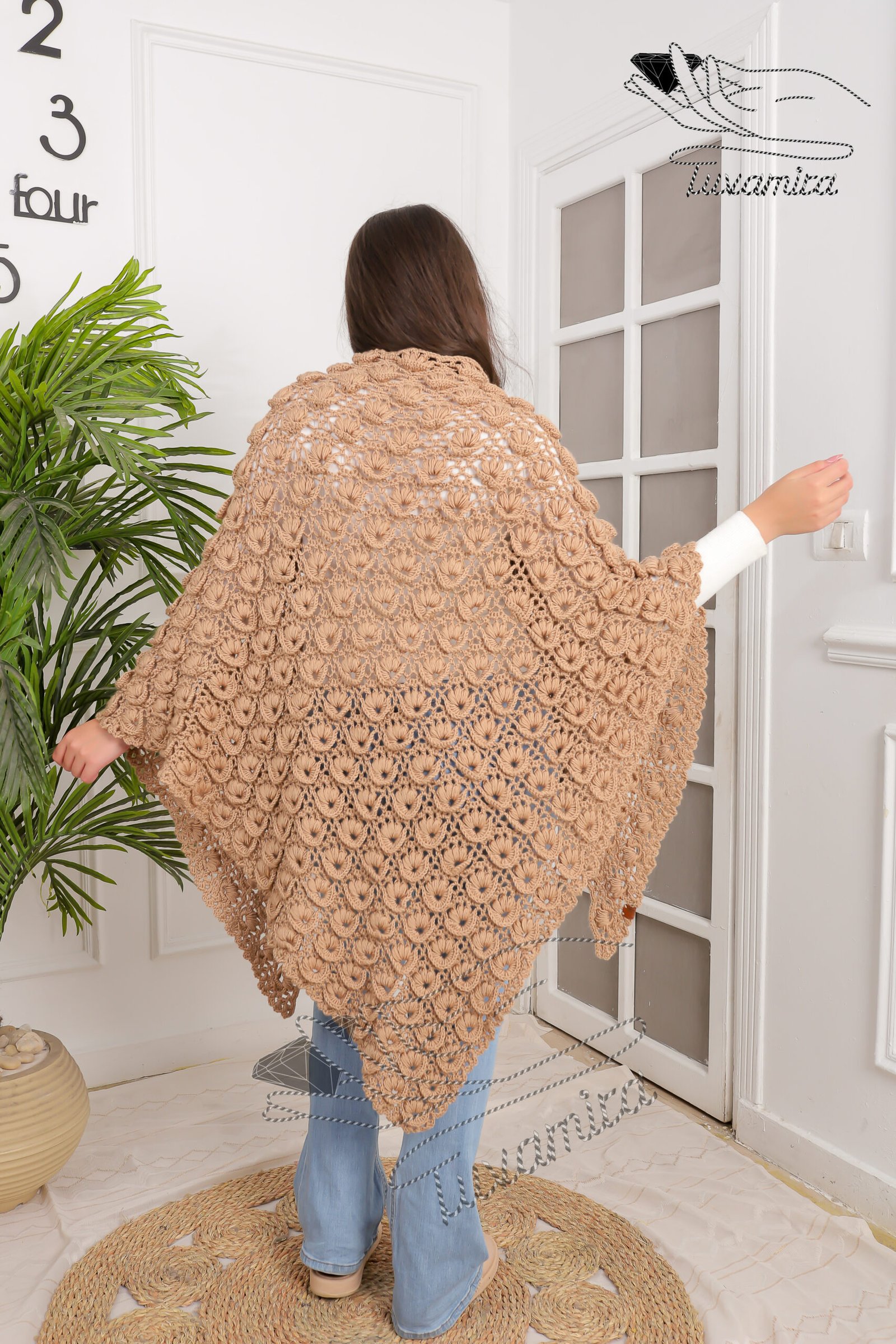 Winter Crochet shawl winter crochet triangle shawl
