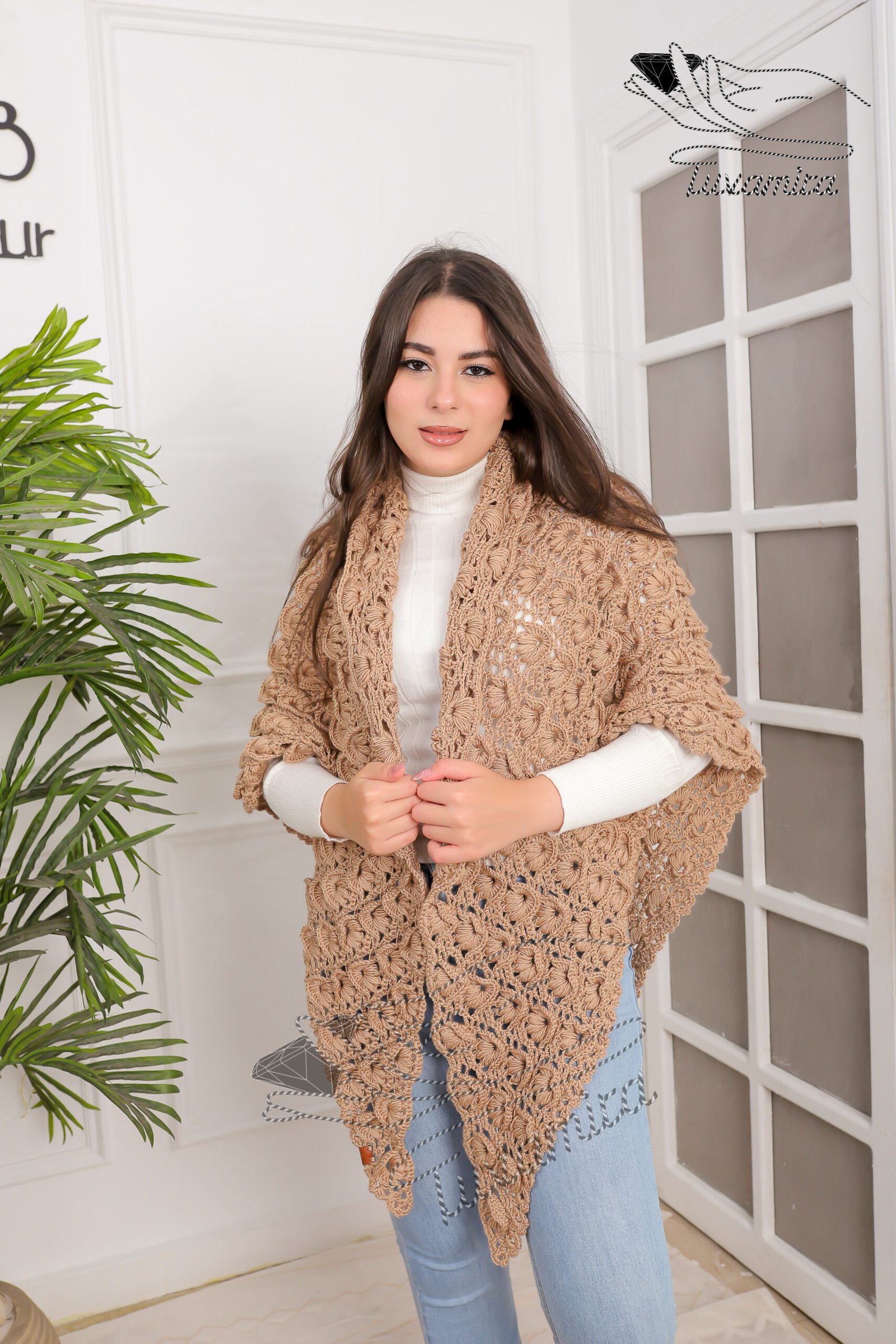 Winter Crochet shawl winter crochet triangle shawl