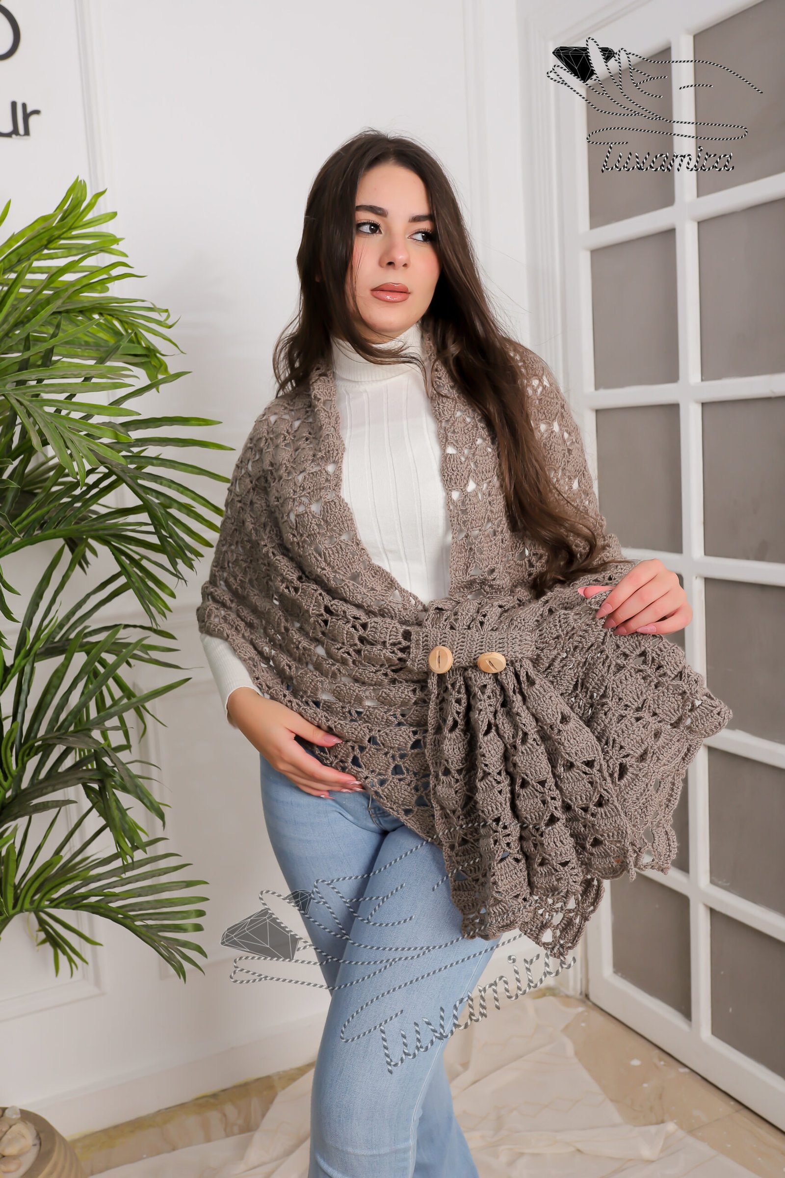 Winter Crochet shawl winter crochet rectangle shawl