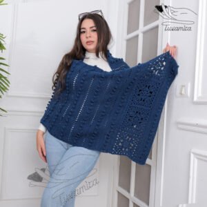 winter crochet rectangle shawl