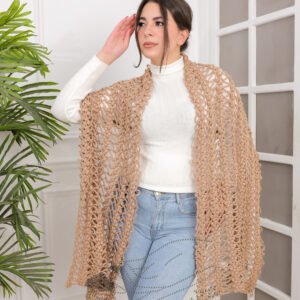 winter crochet rectangle shawl