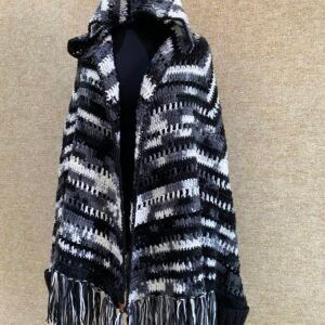 winter crochet triangle shawl