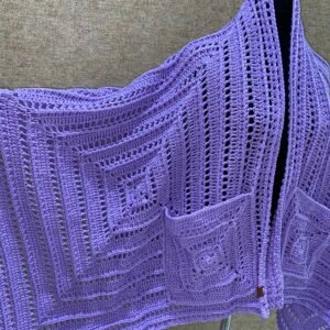 winter crochet triangle shawl