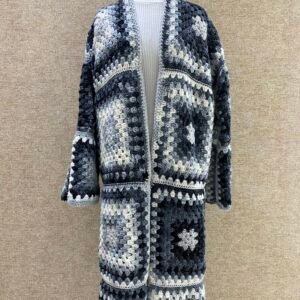 winter crochet long cardigan