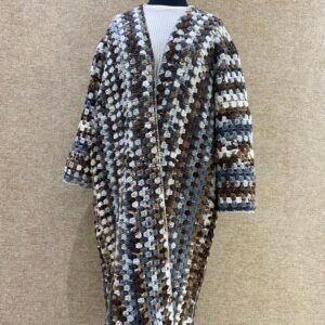 winter crochet long cardigan